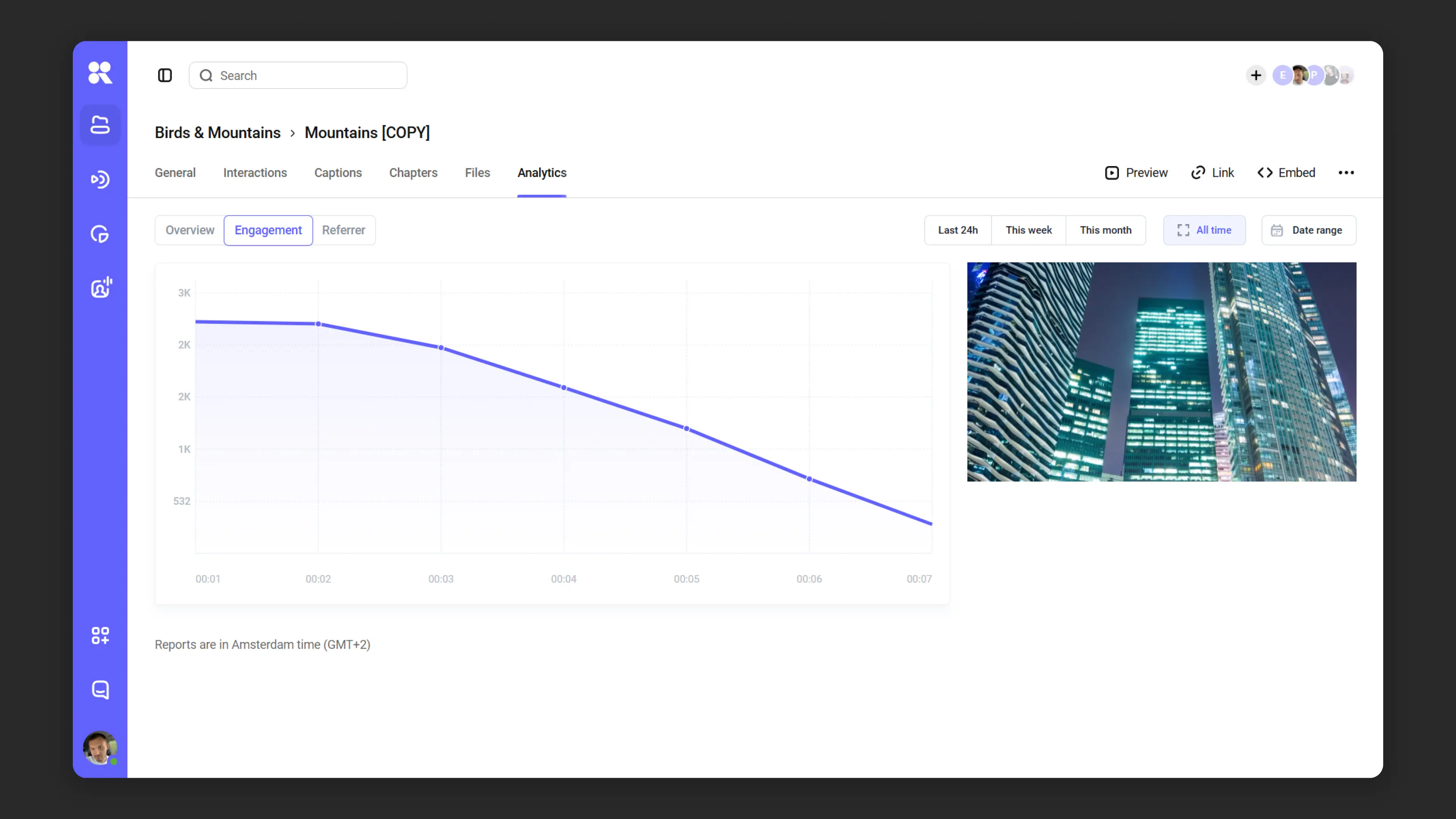 Engagement and watch depth metric