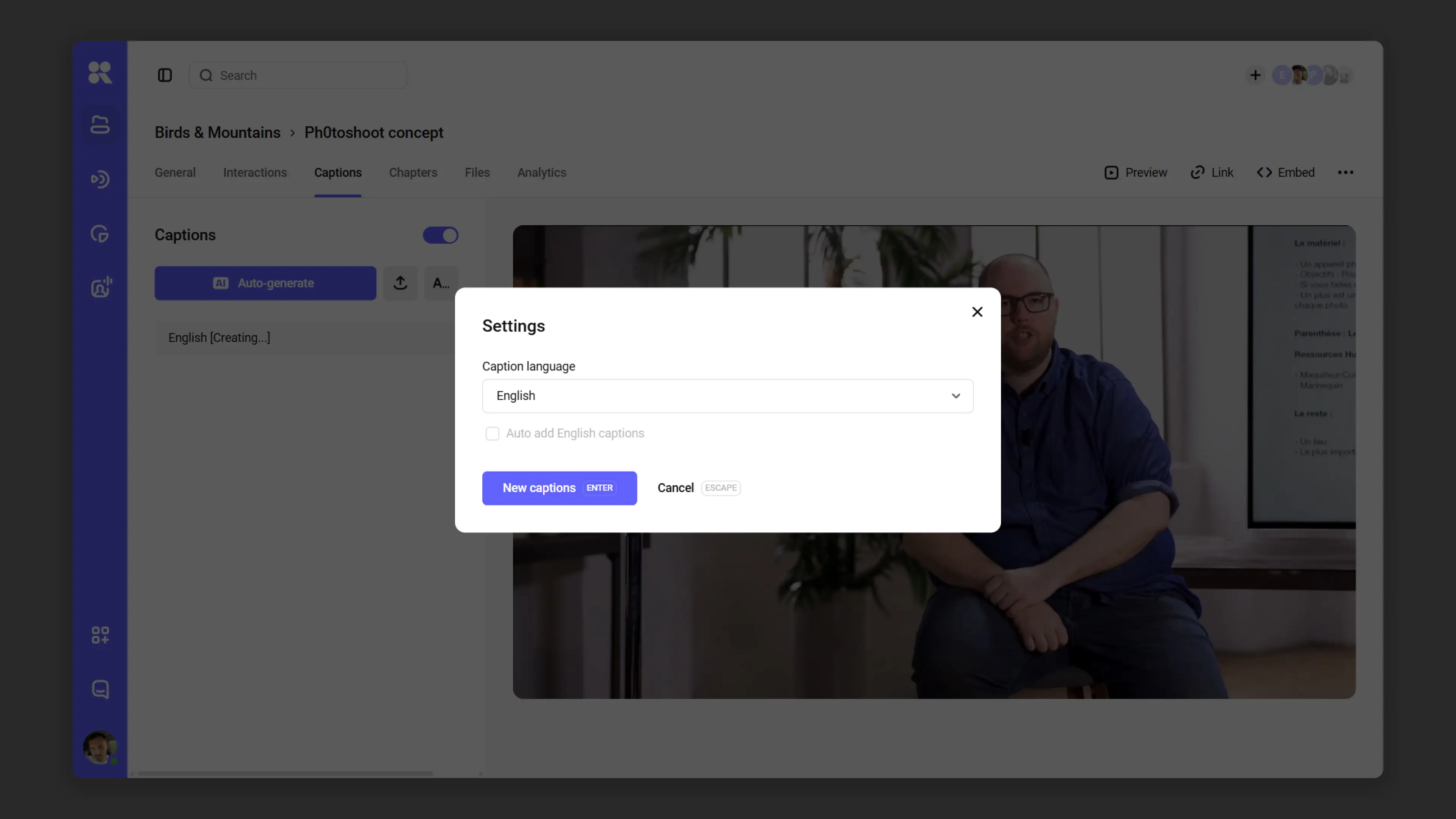 Editing subtitles and menu after auto-generation