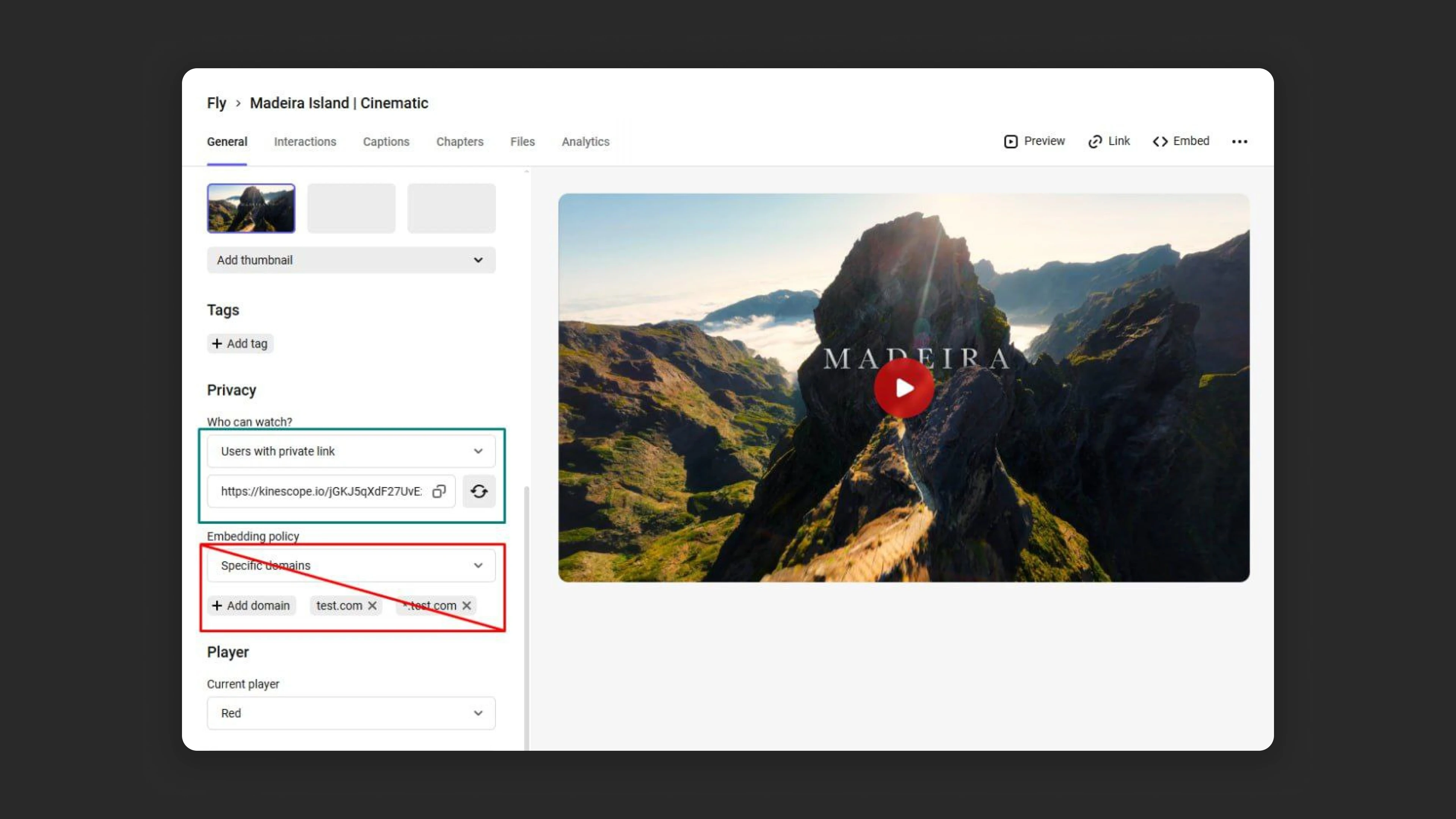 Bypassing domain restrictions via private link