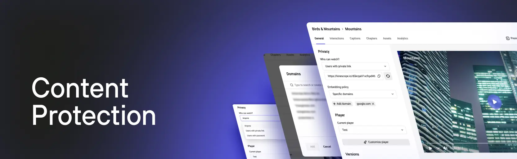 Content protection in Kinescope