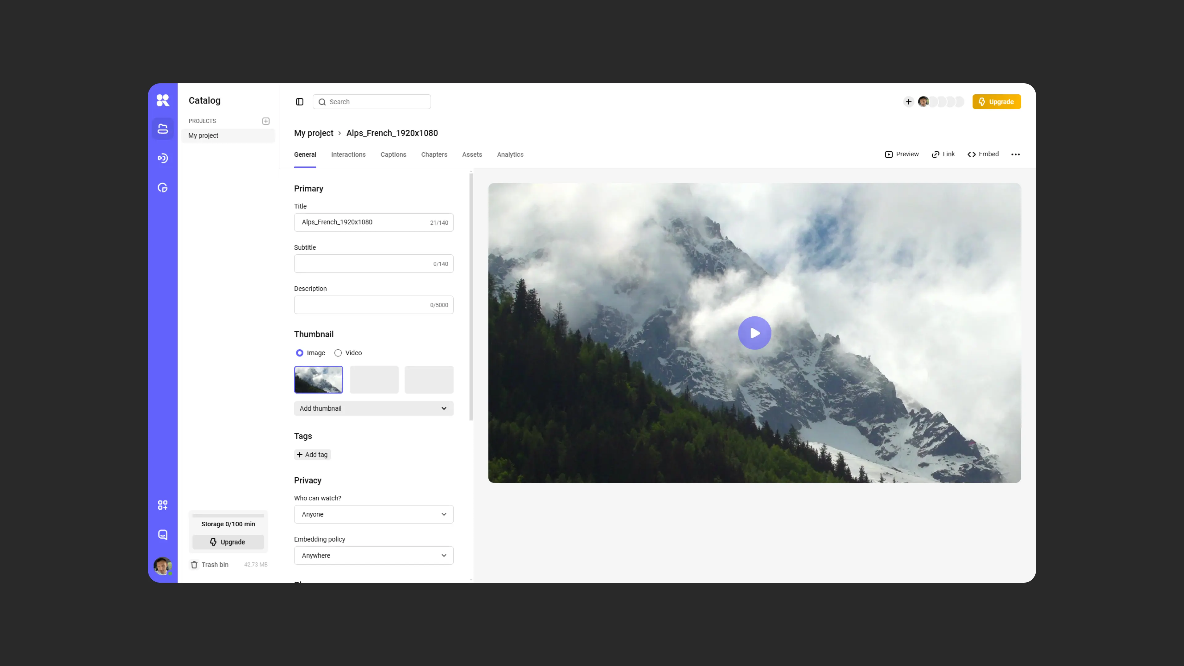 Preparing a media file for publication