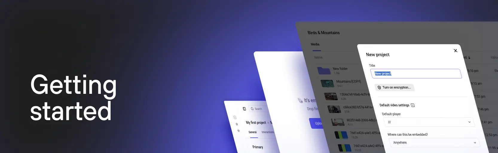 Kinescope dashboard