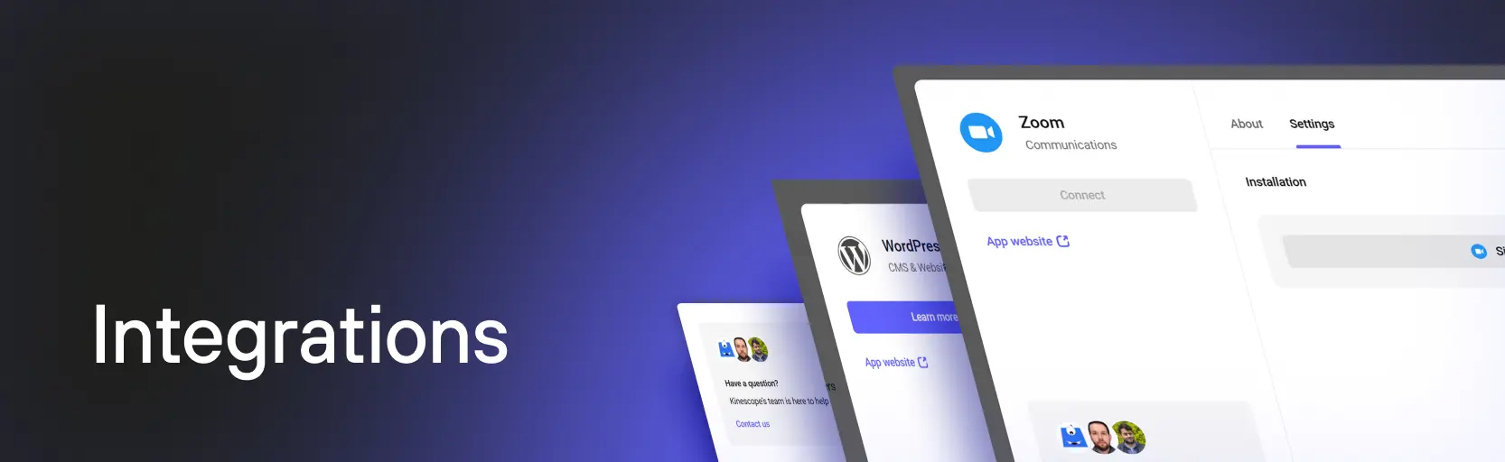 Kinescope Integrations