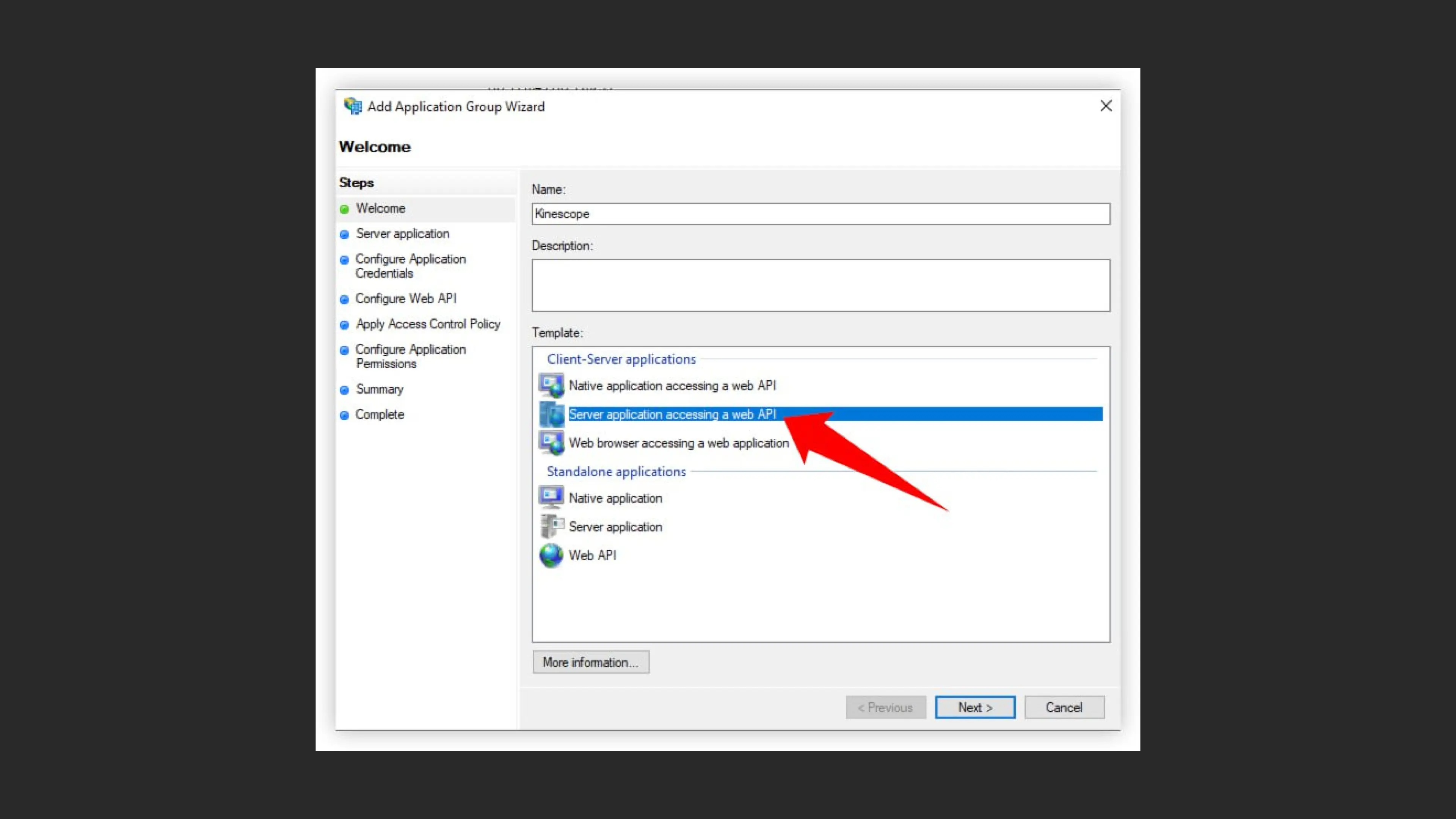 Creating an Application Group in AD FS