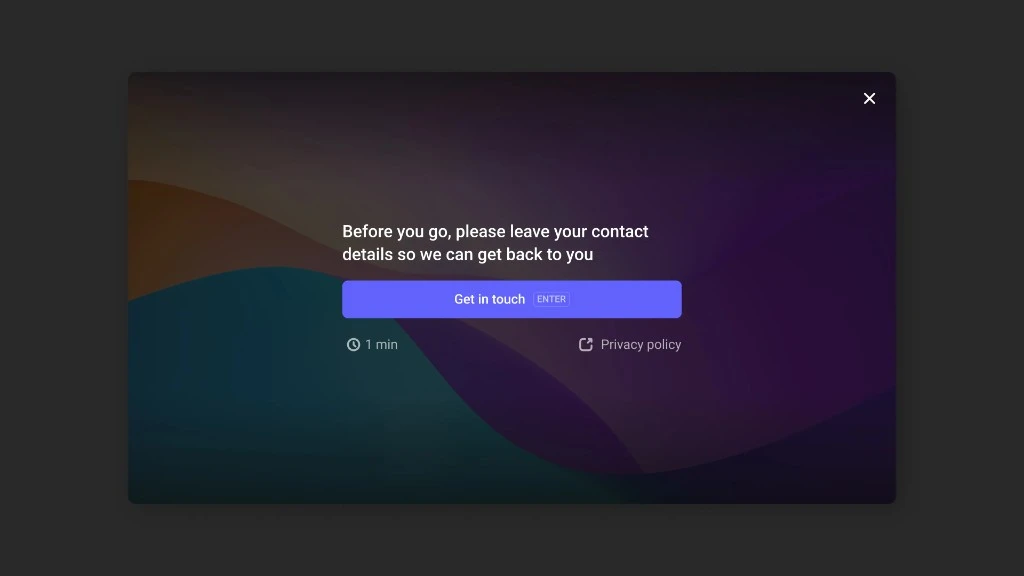 Example call to action at the end of a video